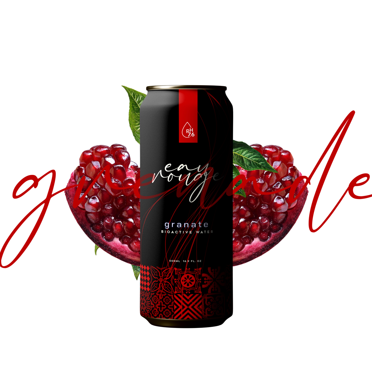 EauRouge Flavored Water - Grenade